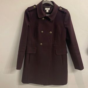Ann Taylor Purple Wool Coat - Size 10